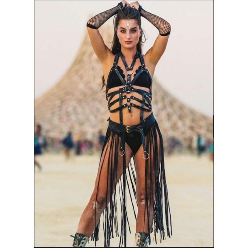 harness deri etek ve deri göğüs kemeri