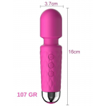 Mini Wand Massager Şarjlı Vibratör - Pembe