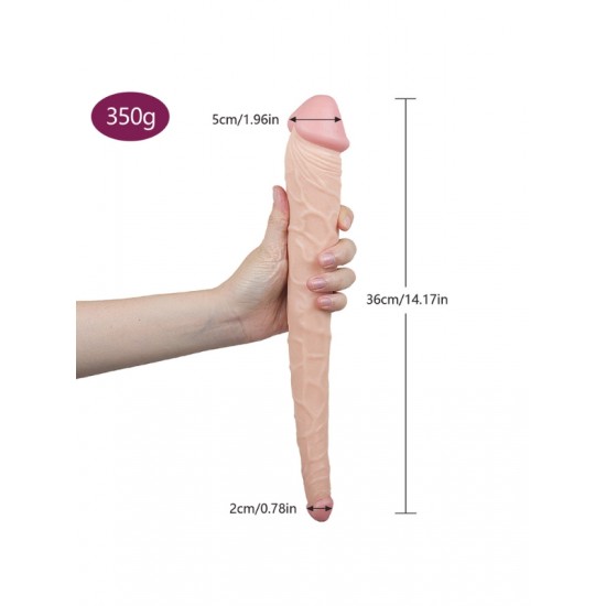 TutkuLoveShop 36 CM Çift Taraflı Lezbiyen Dildo