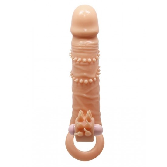 TutkuLoveShop 4 cm Dolgu Uzatmalı Titreşimli Penis Kılıfı