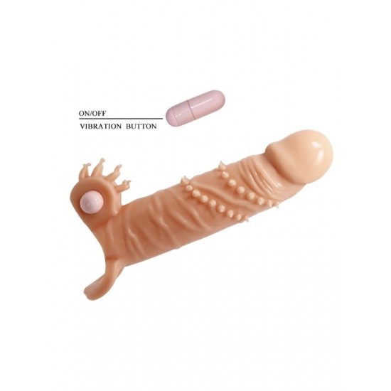 TutkuLoveShop 4 cm Dolgu Uzatmalı Titreşimli Penis Kılıfı