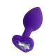 TutkuLoveShop Diamond Heart Anal Plug Mor 7 cm 18 g