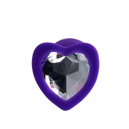 TutkuLoveShop Diamond Heart Anal Plug Mor 7 cm 18 g