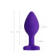 TutkuLoveShop Diamond Heart Anal Plug Mor 7 cm 18 g