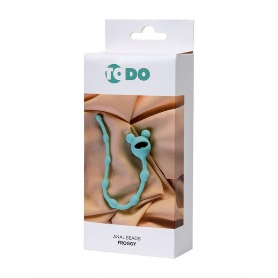 TUTKULOVESHOP Froggy anal Zinciri silikon Turkuaz 27,4 cm