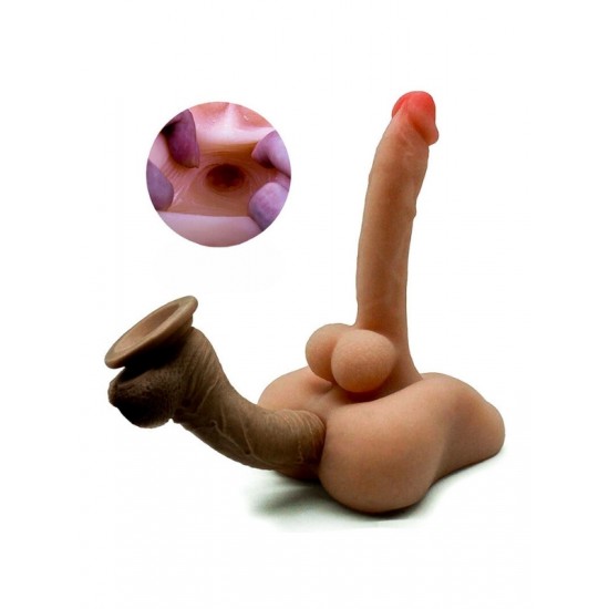 TutkuLoveShop Ultra Gerçekçi Büyük Penisli Anal ve Dildo Özellikli Yarım Vücut Mastürbatör